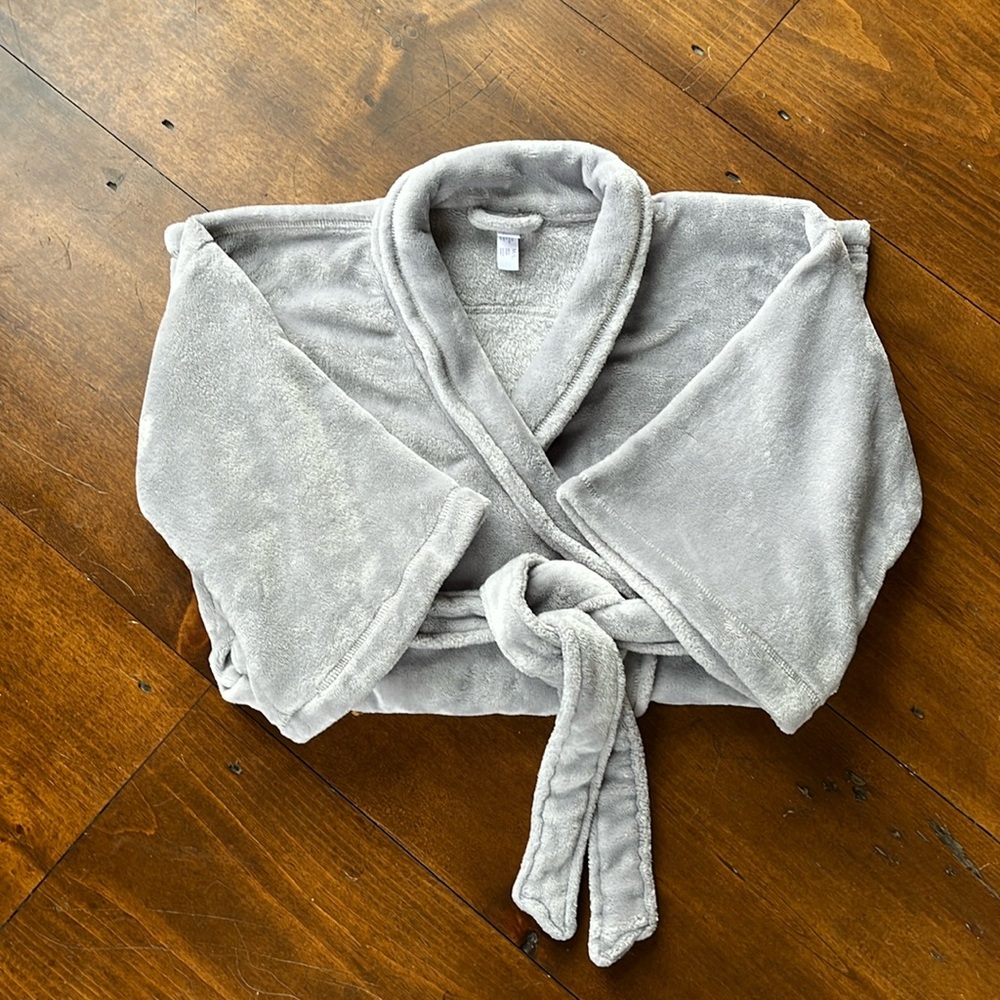 Stars Above Fleece Robe - Gray Sz M/L